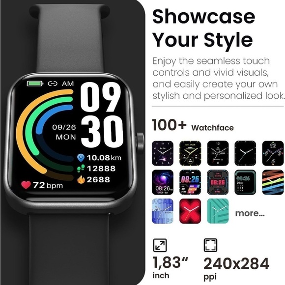 NEW High Tech Smart Watch for Messages/Calls, Fitness, Heart, & Sleep Tracker - Picture 7 of 7